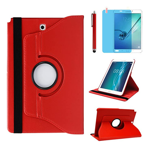 Funda + Lapiz + Protect Pant Samsung Galaxy Tab A 8.0 Roja