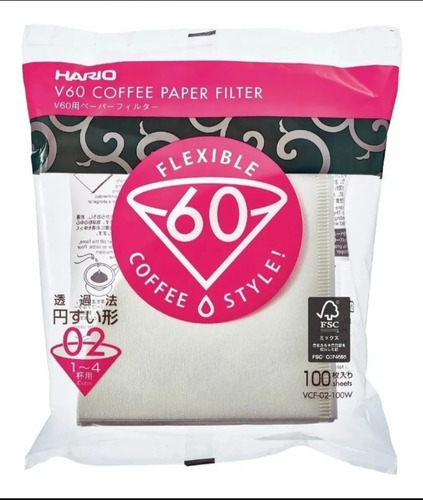 Filtros De Papel V60 Coffee (vcf-02-100w)