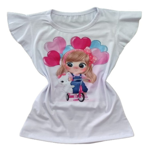 Blusinha T-shirt Blogueirinha Infantil Menina Balão.