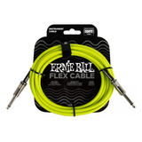 Cable De Plug 6.3mm Macho/macho Ernie Ball 3.048 Mts., Verde