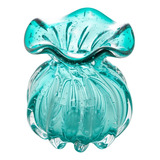 Centro De Mesa Murano Trouxinha Vaso Italy Tiffany 11cm