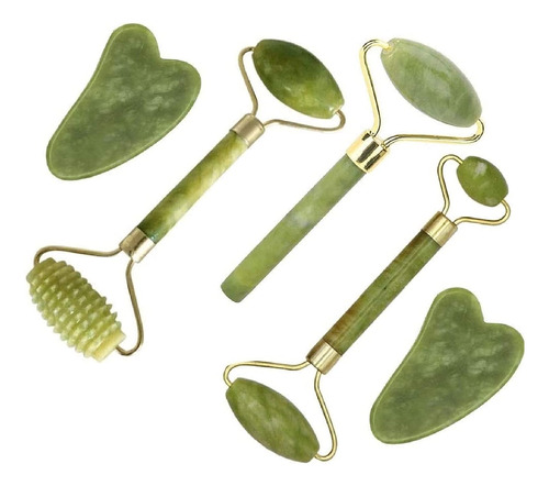 Juego De Rodillos De Jade Gua Sha Fuvooi