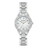 Relógio Bulova Classic Sutton 35 Diam 96r253 Para Mulheres, Cor De Pulseira: Prata