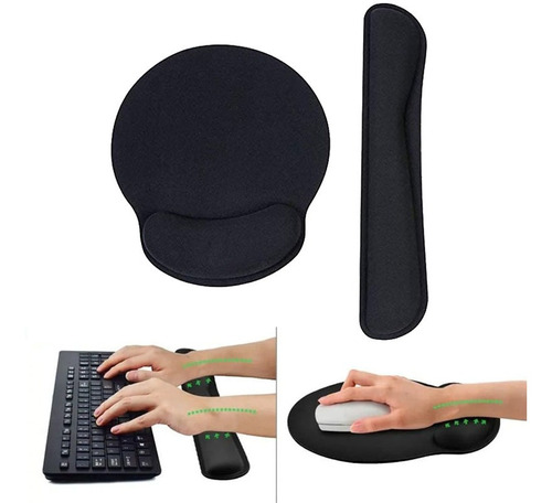 Pad Ergonómica Para Teclado De Mouse, Gel