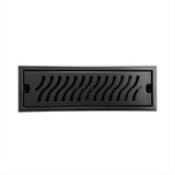 Rejilla Tradicional Rectangular Tipo Ola 30x10cm Negro Mate