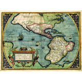 Lienzo Canvas Atlas Mapa Continente Americano 1579 75x100