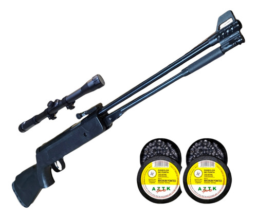 Aztk / Rifle Lobo 5.5mm Polimero + Mira 4x20 + 240 Diábolos
