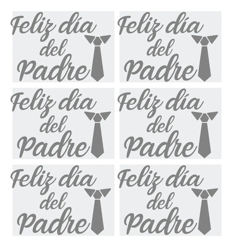 Vinil Adhesivo Sticker Feliz Día Del Padre / 11 Pzs