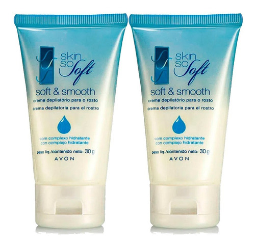 2 Cremes Depilatórios Para O Rosto Skin So Soft 30 G