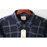 Hugo Boss Orange Camisa Manga Larga Talla Xxl Negra A Cuadro