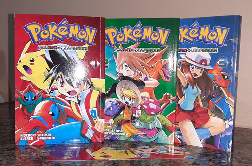 Mangá Pokémon Firered & Leafgreen Vol.1 - 3 Coleção Completa