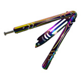 Canivete Butterfly Com Mola Luxo Treino Manobras Coleção