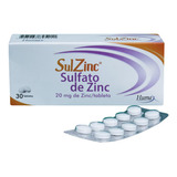 Sulfato De Zinc Sulzinc 20 Mg Caja X 30 Tabletas