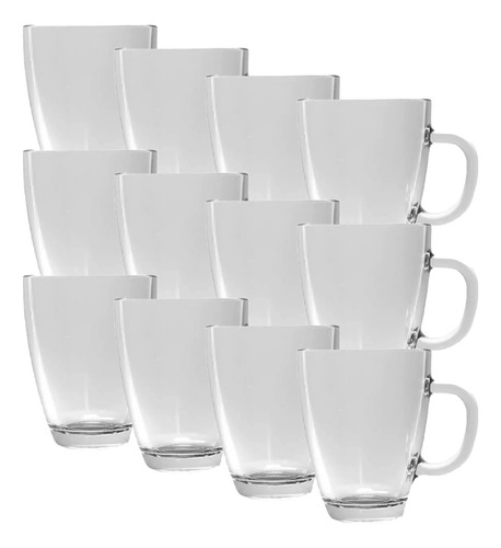 Taza Vidrio 400 Ml Modelo Armonía Durax X12