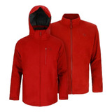 Chaqueta Outdoor 3 En 1 Hombre Rojo