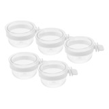 5 Pcs Alimentador Agua Loros Jaula Para Pájaros Alimentador