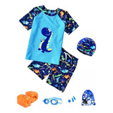 Traje De Baño De Dinosaurio Para Niños Uv 50+ Pequeños 10pcs