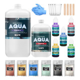 Kit Básico De Resina Aqua 2.84 Kg Y Pigmentos