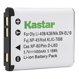 Kastar - Batería De Repuesto Para Cámara Digital Olympus Li-