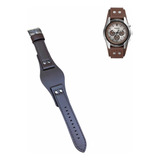 Correa Manilla Compatible Con Reloj Fossil Ch2565 Cuero Café