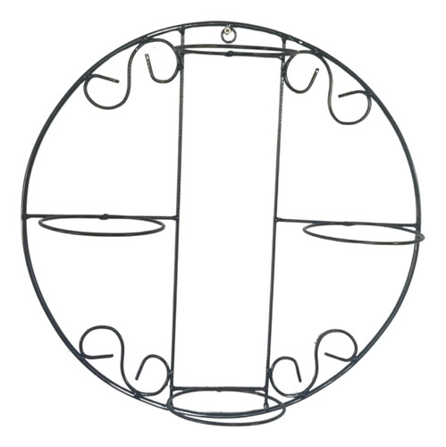 Porta Vaso De Ferro Suporte Circular Parede Orquídea Plantas