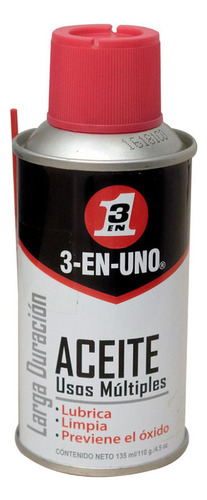 Aceite Lubricante 3 En 1 En Aerosol 4.5 Oz