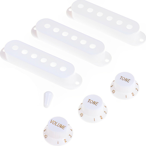 Kit 3x Capa Captador Guitarra, 3x Knob, 1x Knob Sel