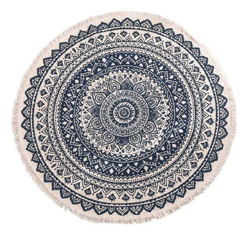 Alfombra De Área Redonda Chic Tapiz Estilo Boho Mandala