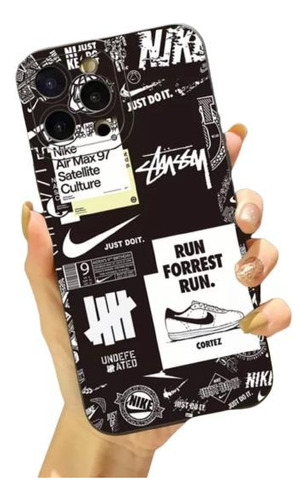 Capa Capinha P/ iPhone 14 Pro Max Nike Jordan Stussy Preto