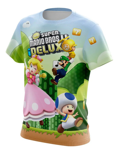 Playera Sublimada Infantil Super Mario U Deluxe