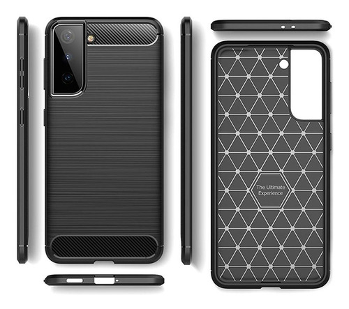 Funda Tpu Antigolpe Fiber Carbon Para Samsung S21+ Plus 5g