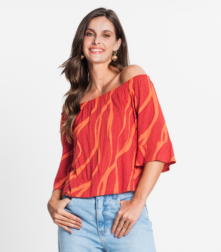 Blusa Feminina Ciganinha Rovitex Vermelho