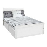 Cama 2 Dos Plaza Con Cajones Madera Blanco Moderno Respaldo