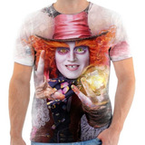 Camiseta, Camisa Chapeleiro Maluco Alice Johnny Depp 3