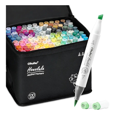 Ohuhu Marcadores Plumones De Alcohol Honolulu,120 Colores