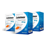 Kit 03 Luteimax Luteína E Zeaxantina 20mg 60 Caps Maxinutri Sabor Vitamina