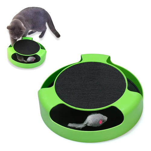 Juguete Gato Atrapa Ratón Juego Interactivo Para Mascota 