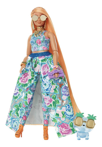 Barbie Muñeca Extra Elegante, Muñeca Con Curvas En Vestid.