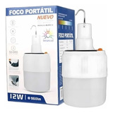 Foco Led Portatil Recargable Celda Solar 12w Megaluz Em09w12