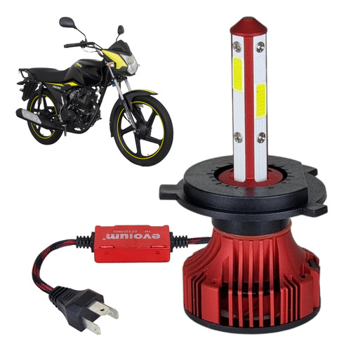 Foco Led Moto Italika Ft150 Ts 22000lm H4 Motocicleta Luces