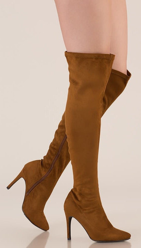 Botas Suede Cognac Bucaneras Importadas Usa