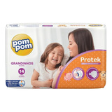 Fralda Pom Pom Derma Protek 12h Jumbo G Grandinhos C14 Tiras