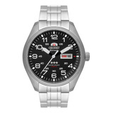Relógio Orient Automático Prata Fosco F49ss020 P2sx