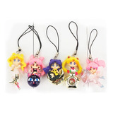 5 Llaveros Sailor Moon 4-6 Cm Con Caja Incluida Envio Gratis