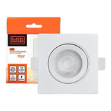 Spot Led Quadrado Branco Frio 6500k 3w Black+decker