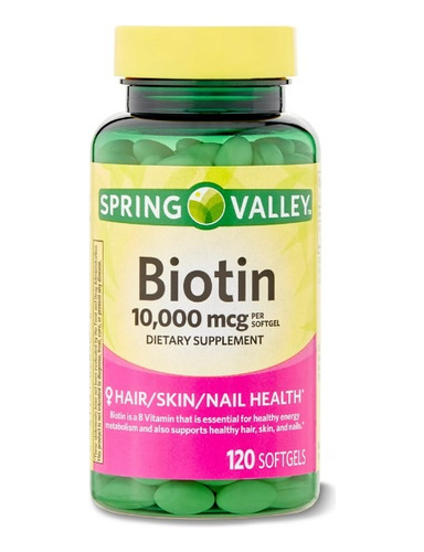 Biotina 10.000 Mcg Spring Valley® - 120 Capsulas - Usa