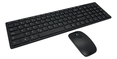 Kit Teclado E Mouse Wireless Sem Fio Ultra Slim 2.4g Ley-171 Cor Branco Ou Preto