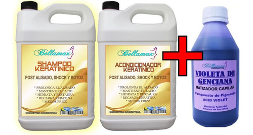 Kit Bidon Shampoo Y Enjuague 5 Lts + Violeta Genciana 250ml