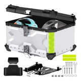 Caja Moto Top Case Aluminio Baul Con Respaldo Para 2 Cascos