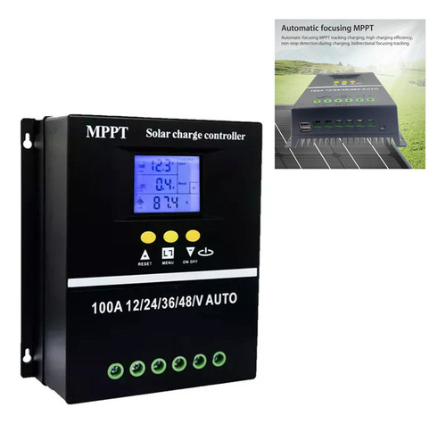 Controlador De Carga Solar 100a Mppt, Regulador De 24v